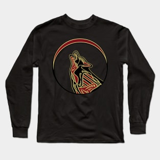 Wolf Totem In Scarlet and Gold Long Sleeve T-Shirt